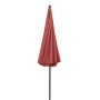 Geschlossener, terra-farbener Doppler Balkonschirm Sunline Ø 200 cm mit Schieber.