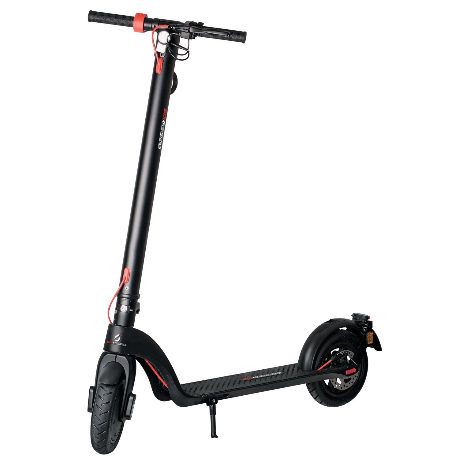 Six Degrees E-Scooter Velo E7 Straßenzulassung/ABE Panasonic Lithium-Ionen-Akku 20 Km/h Luftreifen 8,5 Zoll Schwarz