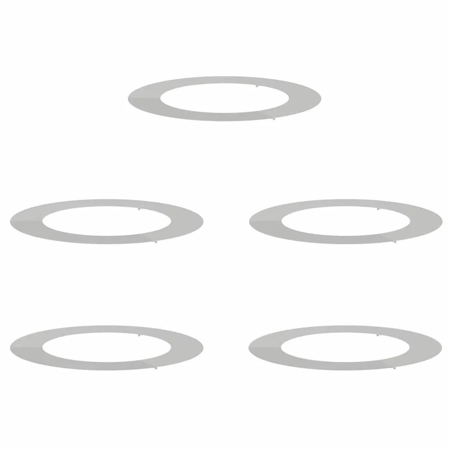 vidaXL Geeignet für Flache Baumringe 5 Stk Silber Ø60/90 cm 873715