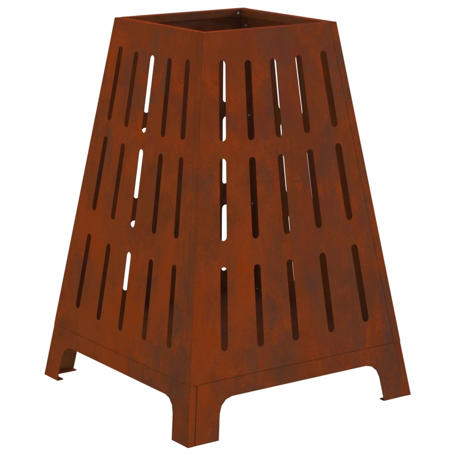 vidaXL Feuerstelle Braun 50 x 50 x 70 cm Wetterfeststahl 858959