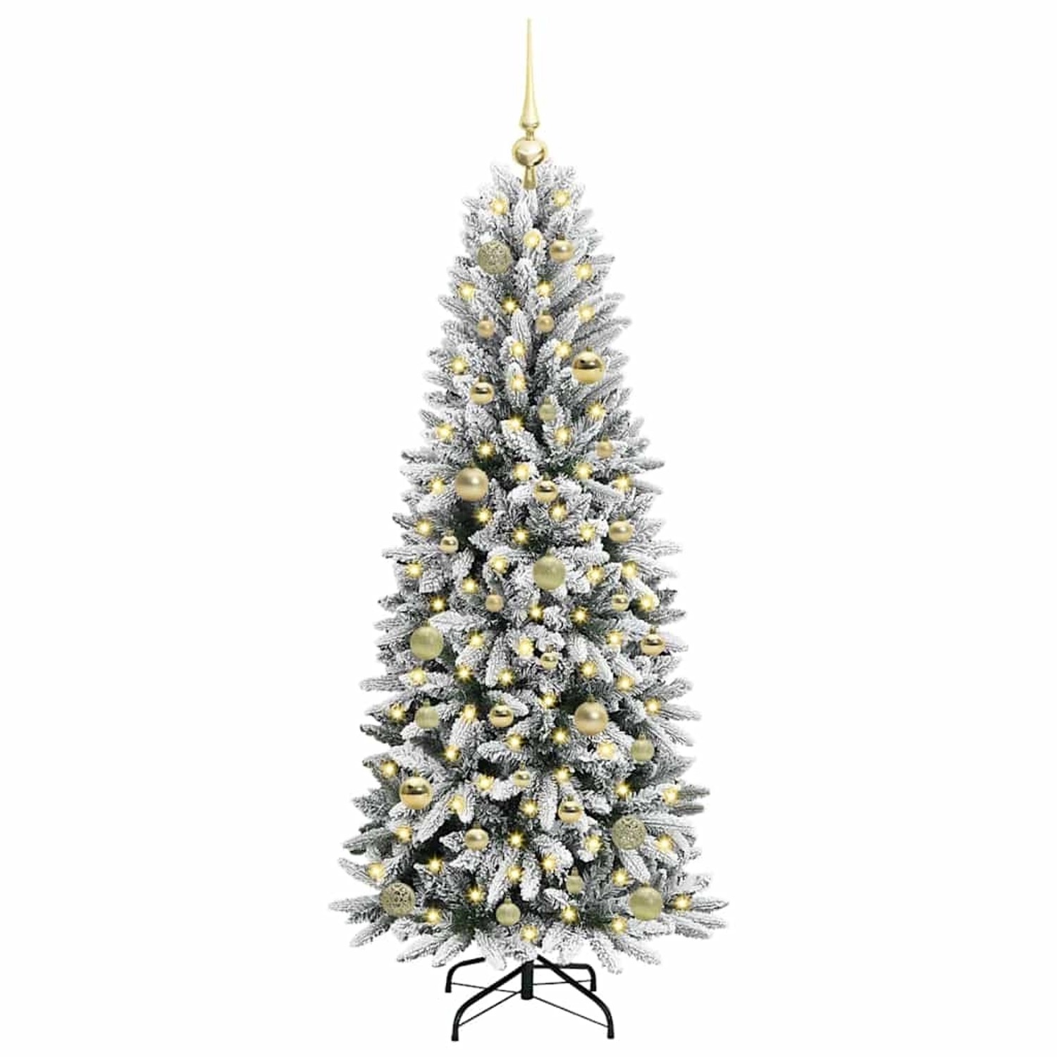 vidaXL Künstlicher Weihnachtsbaum mit 150 LEDs Weiß 63 x 63 x 150 cm 3396037