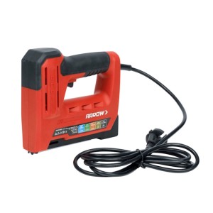 Arrow Elektrotacker ET501F, rot/schwarz, für Klammern und Nägel. Vielseitiger Tacker für Heimwerker und Profis.
