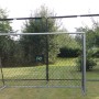 EXIT Backstop Sportnetz 300x600cm als Ballfangnetz im Garten mit Fußballtor.