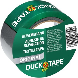 Duck Tape Original Gewebe-Klebeband, silber, 25m. Vielseitig einsetzbares Klebeband für Reparaturen.