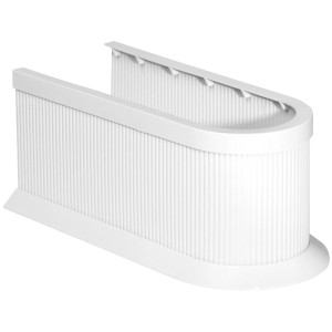 Weiße Badmobil Siphonverkleidung zur Abdeckung von Siphons im Bad oder WC.