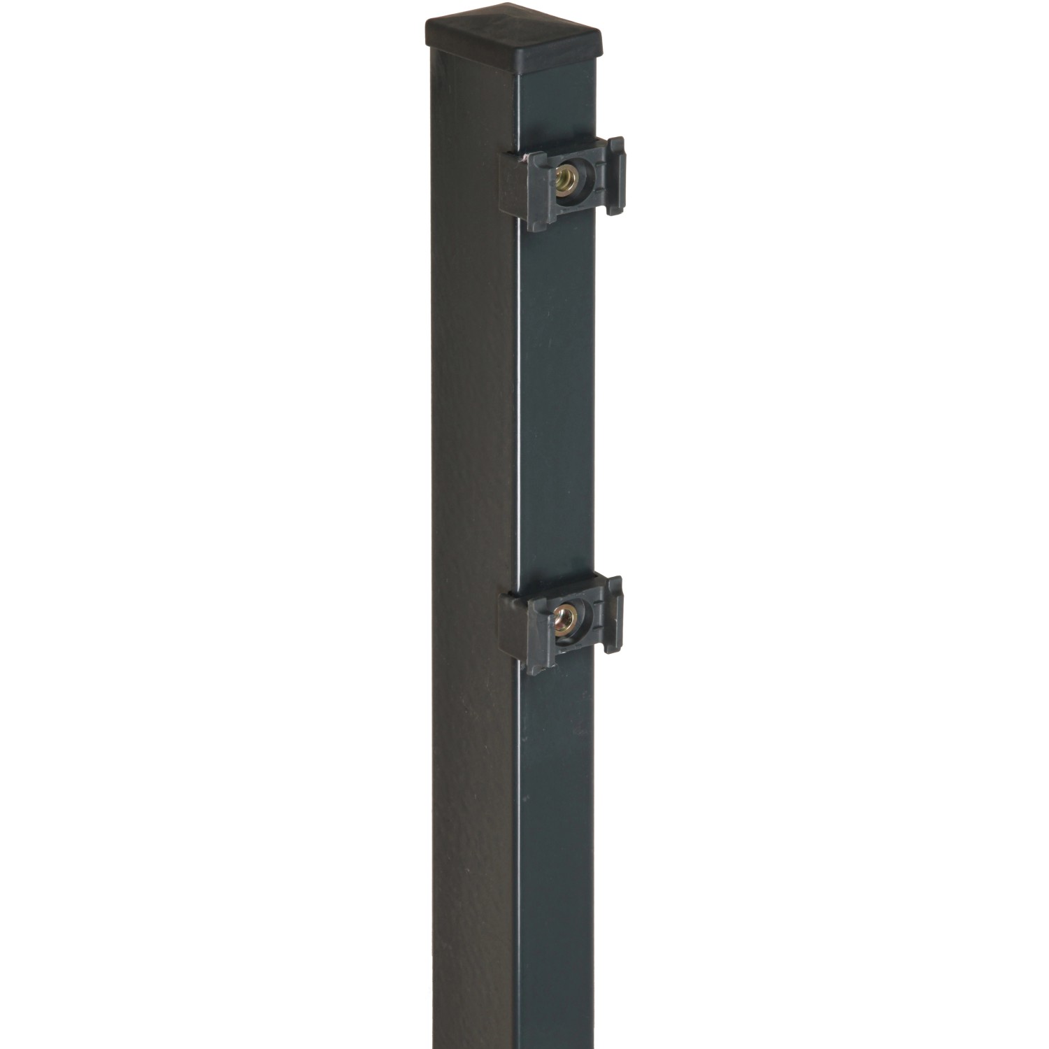 Vierkant-Zaunpfosten für Doppelstabmatten  6 cm x 4 cm x 140 cm Anthrazit