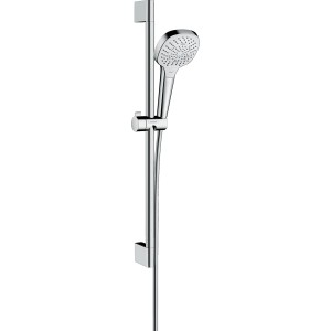 Hansgrohe Croma Select E Brauseset, Multi EcoSmart, Brausestange 65 cm, Weiß/Chrom.