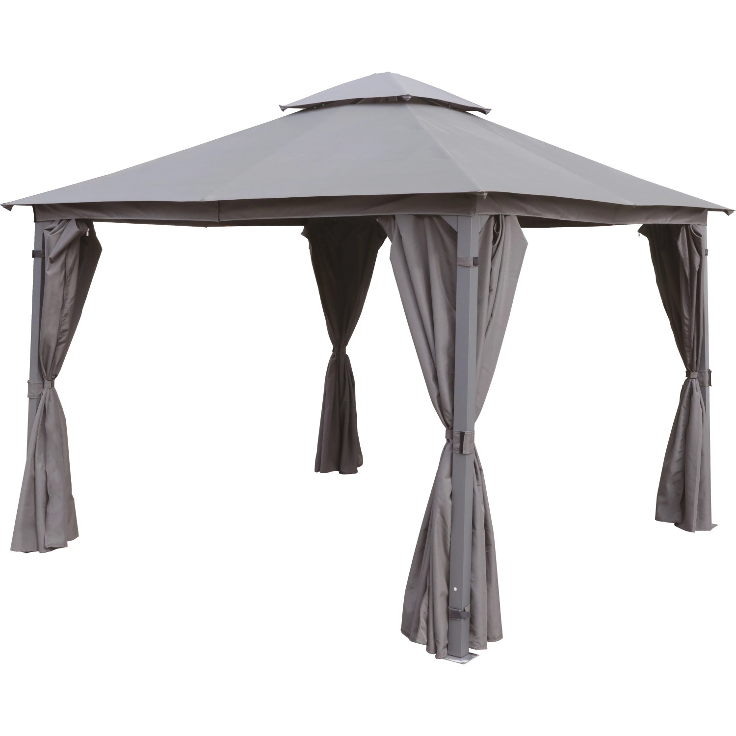 Caballo Stahl-Pavillon Anthrazit 330 cm x 330 cm günstig online kaufen