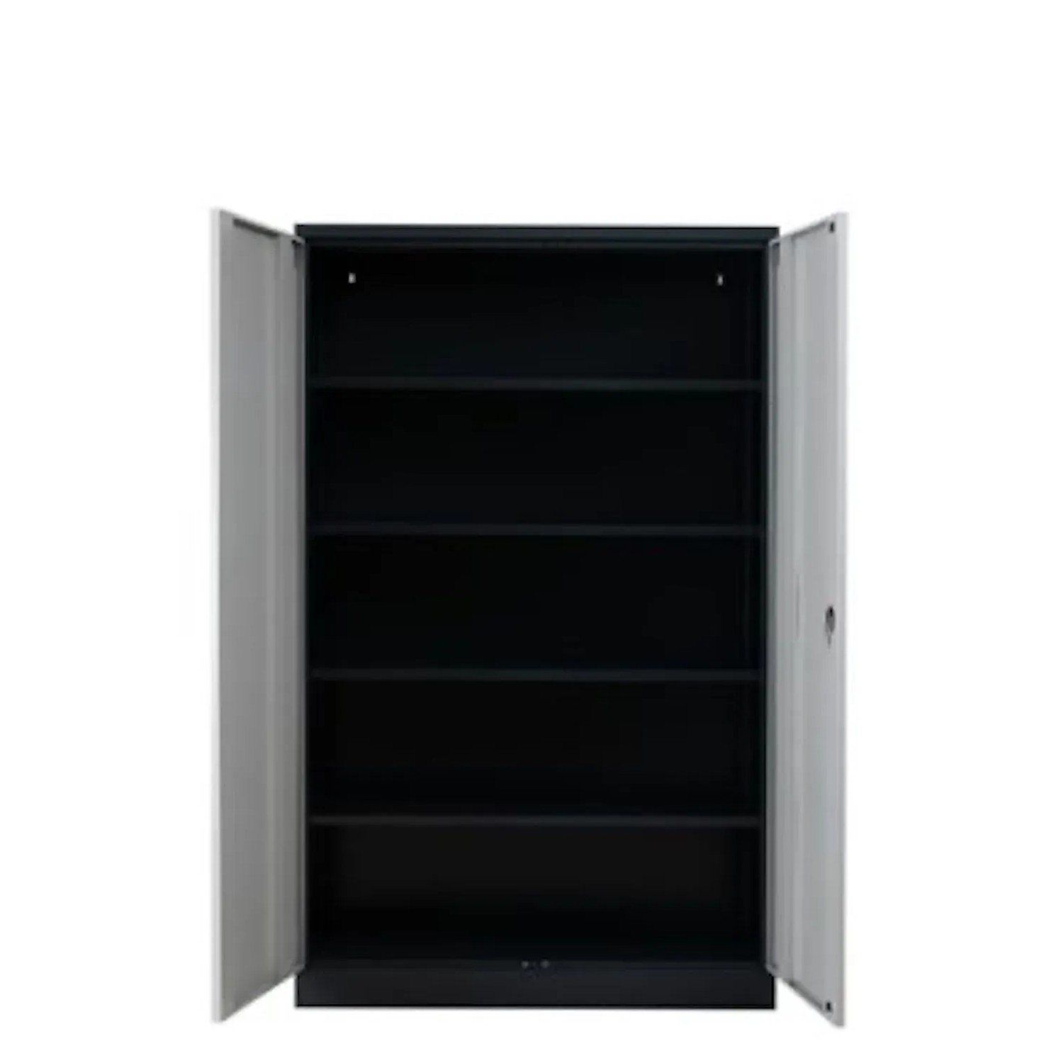 Offener PROREGAL Stahlschrank Bee, anthrazit/grau, mit 4 Fachböden. Ideal für Büro und Homeoffice.