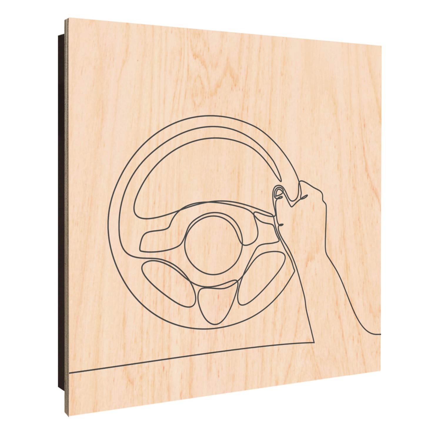 Banjado Großer Schlüsselkasten Holz 30x30cm Schwarz Scharnier Links 50 Hake günstig online kaufen