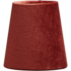 Rostroter Samt Lampenschirm Queen 10x10cm für Kerzen Leuchtmittel