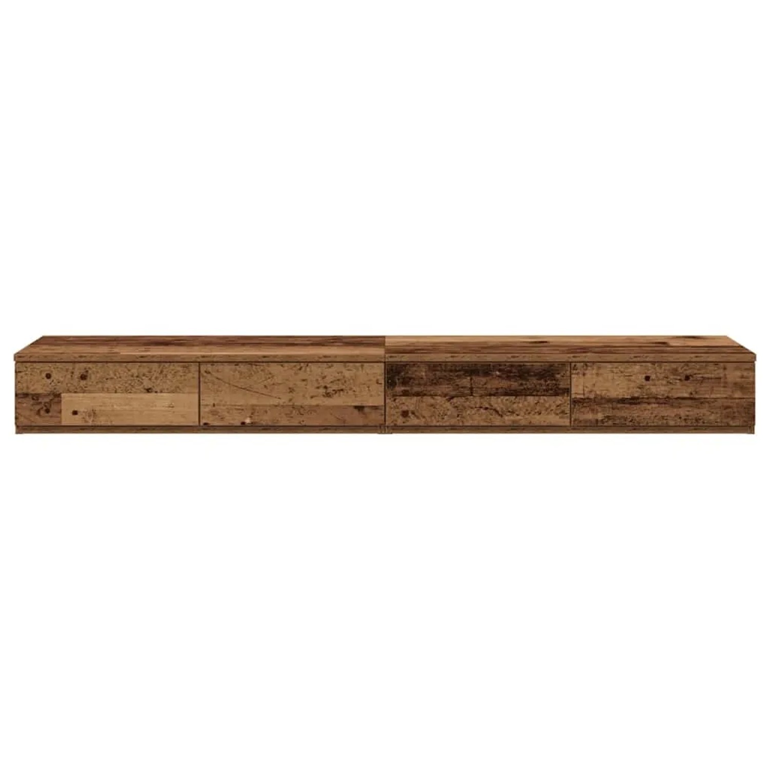vidaXL Bettschublade Altholz, 120 cm, Holzwerkstoff, Nachttisch mit Schublade.