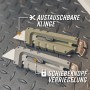 Gerber Prybrid Utility Taschentool mit 8 Werkzeugen, inklusive auswechselbarer Klinge und Schiebeknopf-Verriegelung.