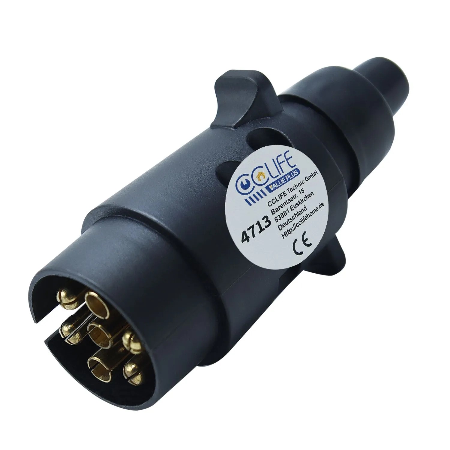 CCLIFE 7-poliger Anhänger Adapter Stecker für PKW Anhänger 12V