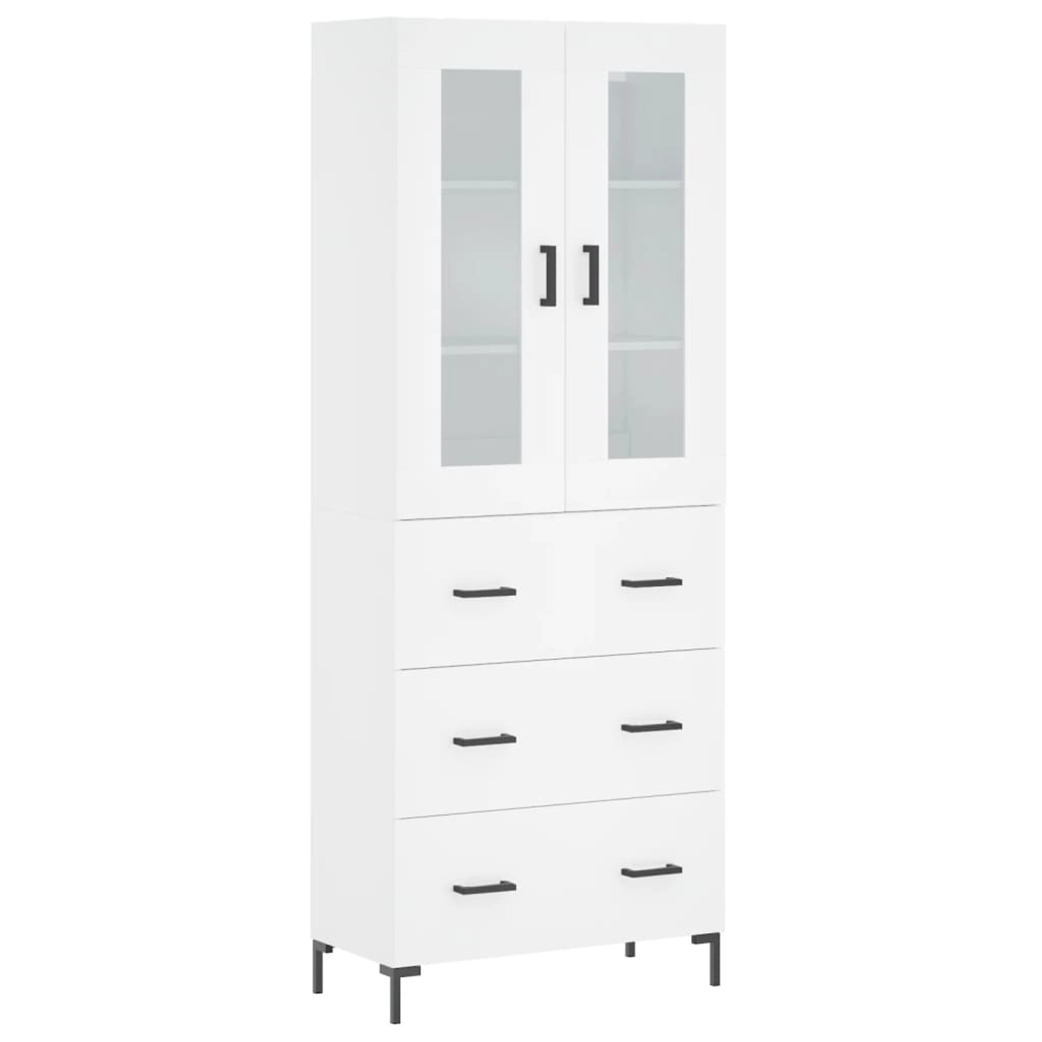 vidaXL Highboard Weiß 69,5x34x180 cm Holzwerkstoff 3198401 günstig online kaufen