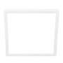 Weiße, flache LED-Deckenleuchte Kada von Briloner, 29,5x29,5 cm.