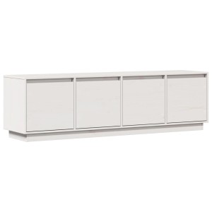 vidaXL TV-Schrank Weiß 156x37x45 cm Massivholz Kiefer 814395