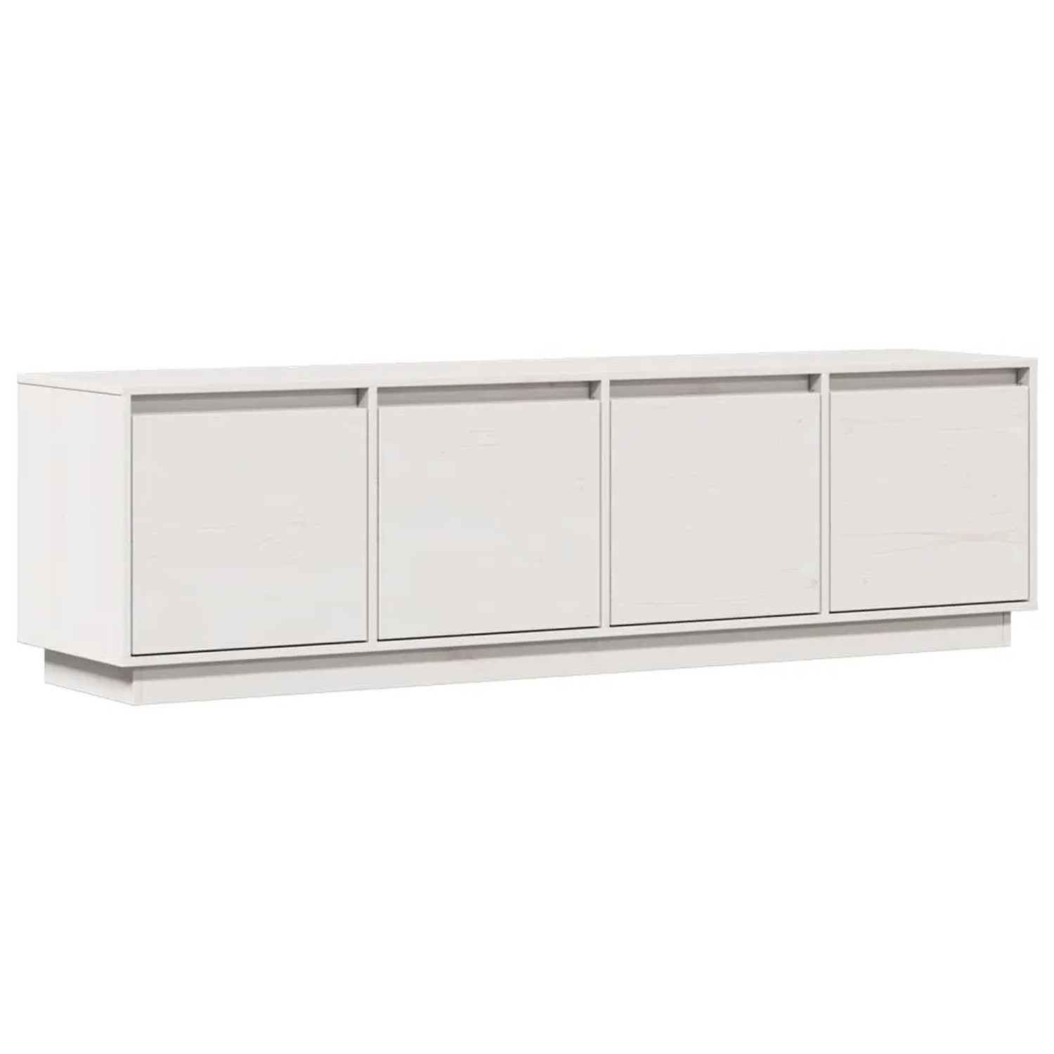 vidaXL TV-Schrank Weiß 156x37x45 cm Massivholz Kiefer 814395