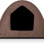 Knuffelwuff Hundehöhle Yucatan Velours XL, braun. Gemütlicher Rückzugsort für Hunde.