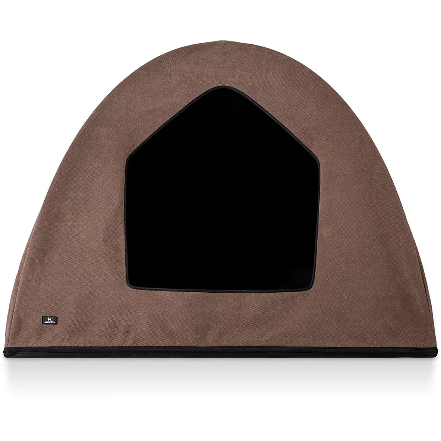 Knuffelwuff Hundehöhle Yucatan Velours XL, braun. Gemütlicher Rückzugsort für Hunde.