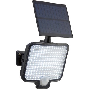 Solar-LED-Außenstrahler mit Bewegungssensor, 5W, 550lm, mit Solarpanel und 120 LEDs.