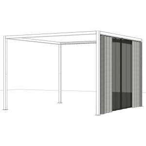 Siena Garden Vorhang mit Insektenschutz für Schattenmanufaktur, anthrazit, 300x210cm.