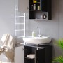Vicco Badmöbel-Set Irma, anthrazit hochglanz, 2-teilig mit Unterschrank (60 cm) und Spiegelschrank.