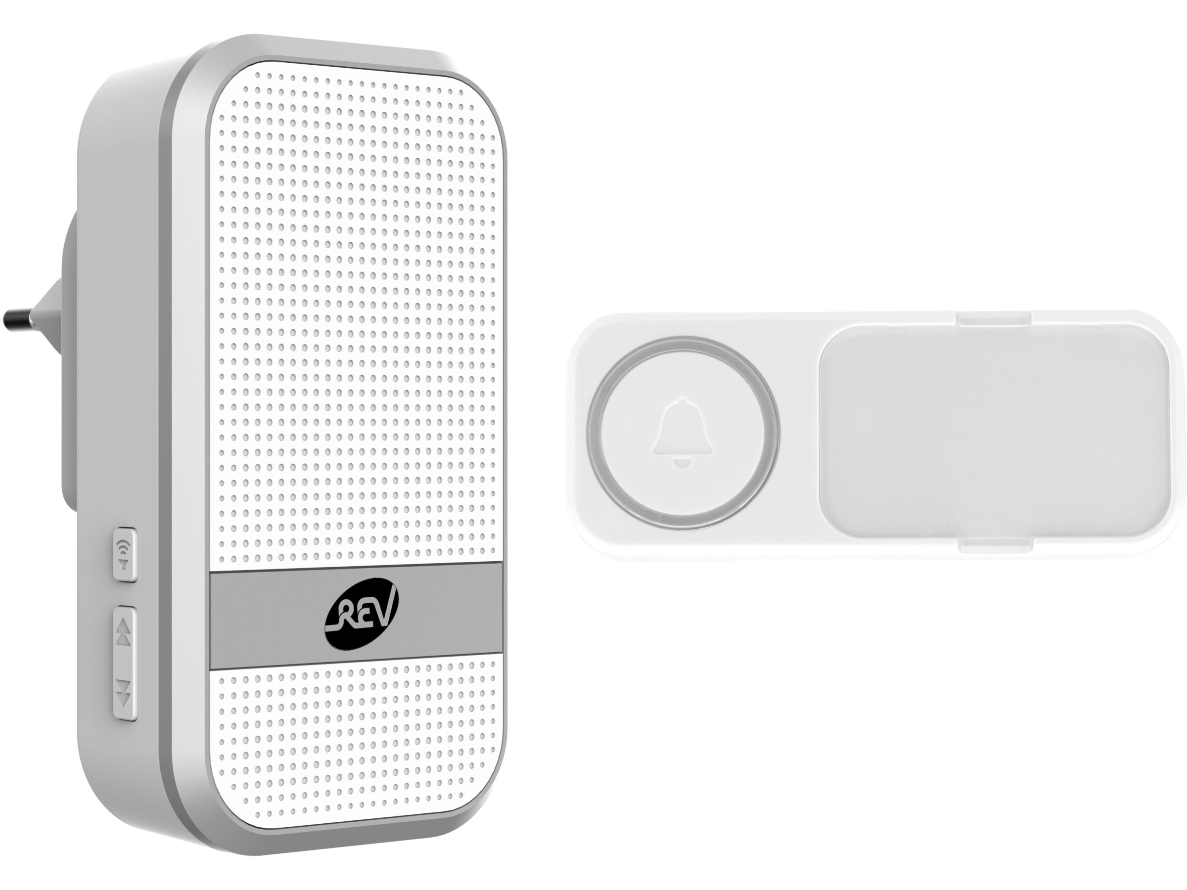 REV Funkklingel Mit 58 Melodien & Lichtsignal - Kabellos Bis 100m Reichweite