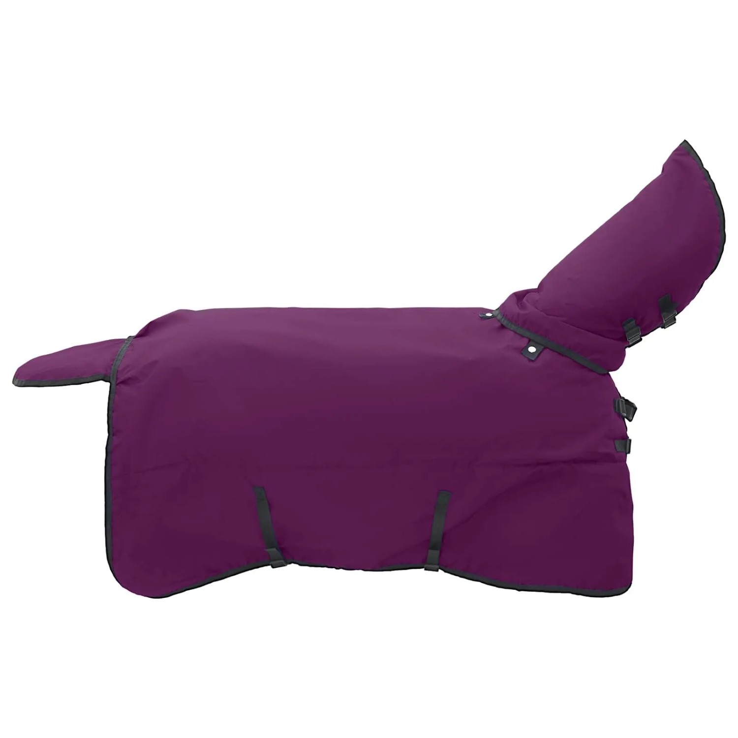 vidaXL Pferdedecke Dunkelgrün und Schwarz 165 cm Polyester 42013166