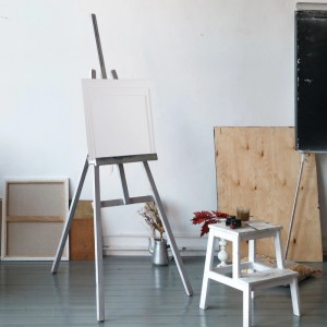 Relaxdays Leinwandset Baumwolle Kiefernholz Weiß 16er Set 8 Größen