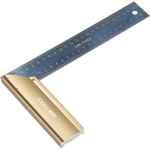 LUX Anschlagwinkel Comfort 250 mm aus Stahl, ein Messwerkzeug zum Prüfen von rechten Winkeln.