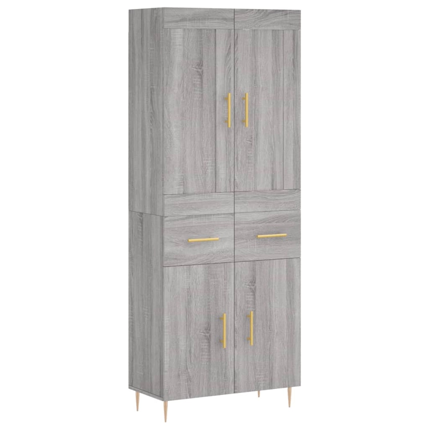 vidaXL Highboard Grau Sonoma 69,5x34x180 cm Holzwerkstoff 3199871 günstig online kaufen