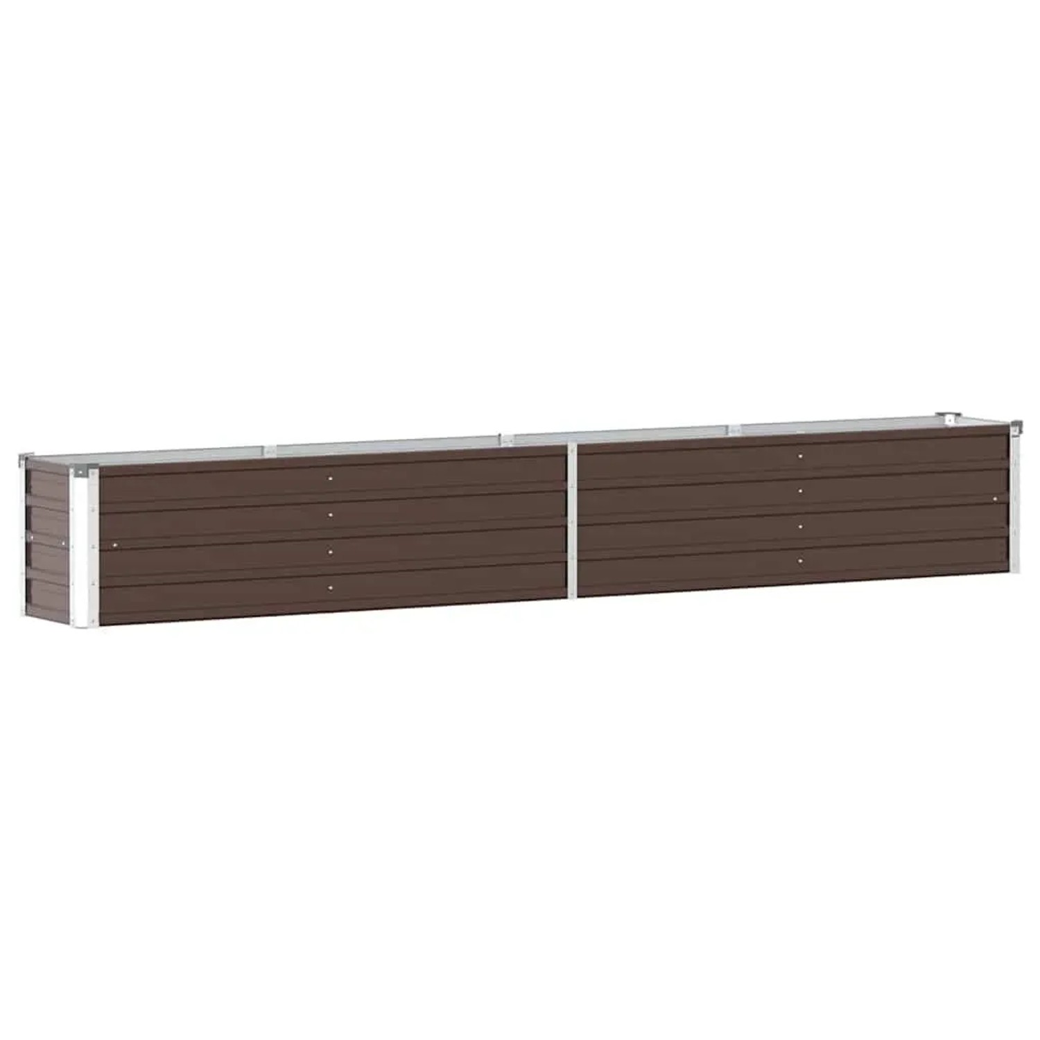 vidaXL Garten-Hochbeet Verzinkter Stahl 320x40x45 cm Braun 47054