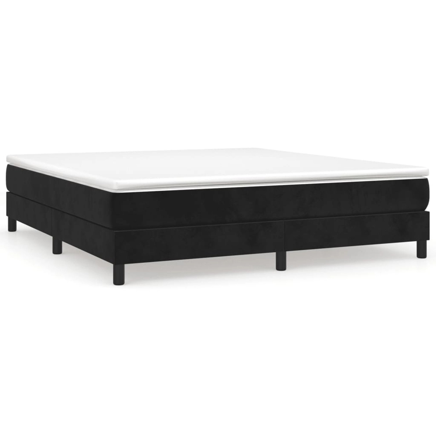 Thumbnail - vidaXL Boxspringbett Schwarz 160x200 cm Samt1357767