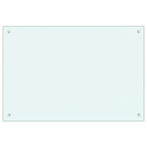 vidaXL Küchenrückwand Weiß 90x60 cm Hartglas 249459