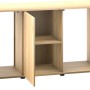 Juwel Aquarium Unterschrank SBX Rio 450 in hellem Holz mit offenen Türen und Regalfach.