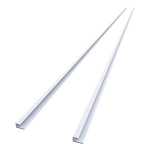 Duschparadies Dekowand Duschrückwand Zubehör Montage Aluminium Profile Montagezubehör 210cm Weiß Profil Ux2