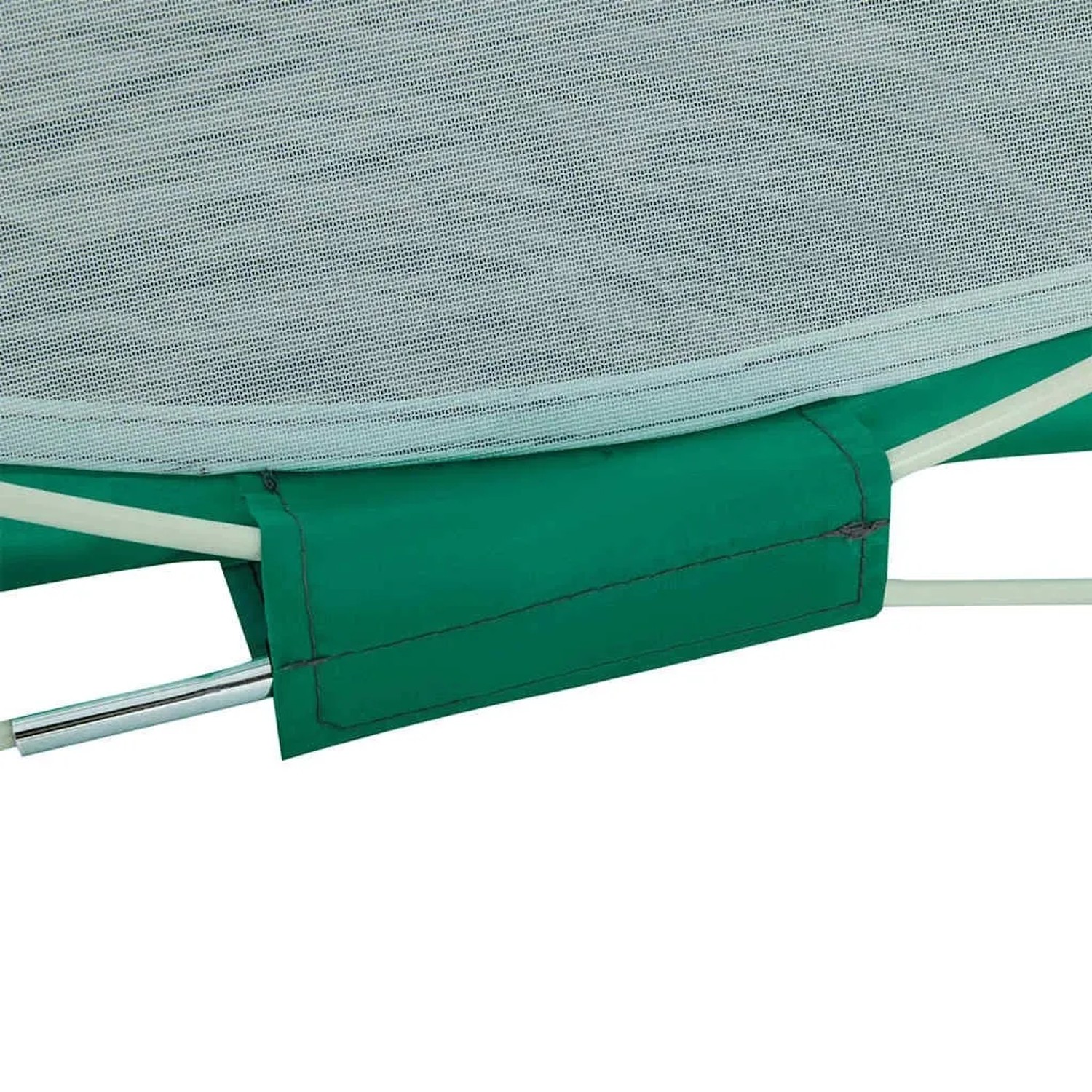 Detailaufnahme: Seegrünes vidaXL Strandzelt, Pop-Up, wasserdicht, mit Gestänge.