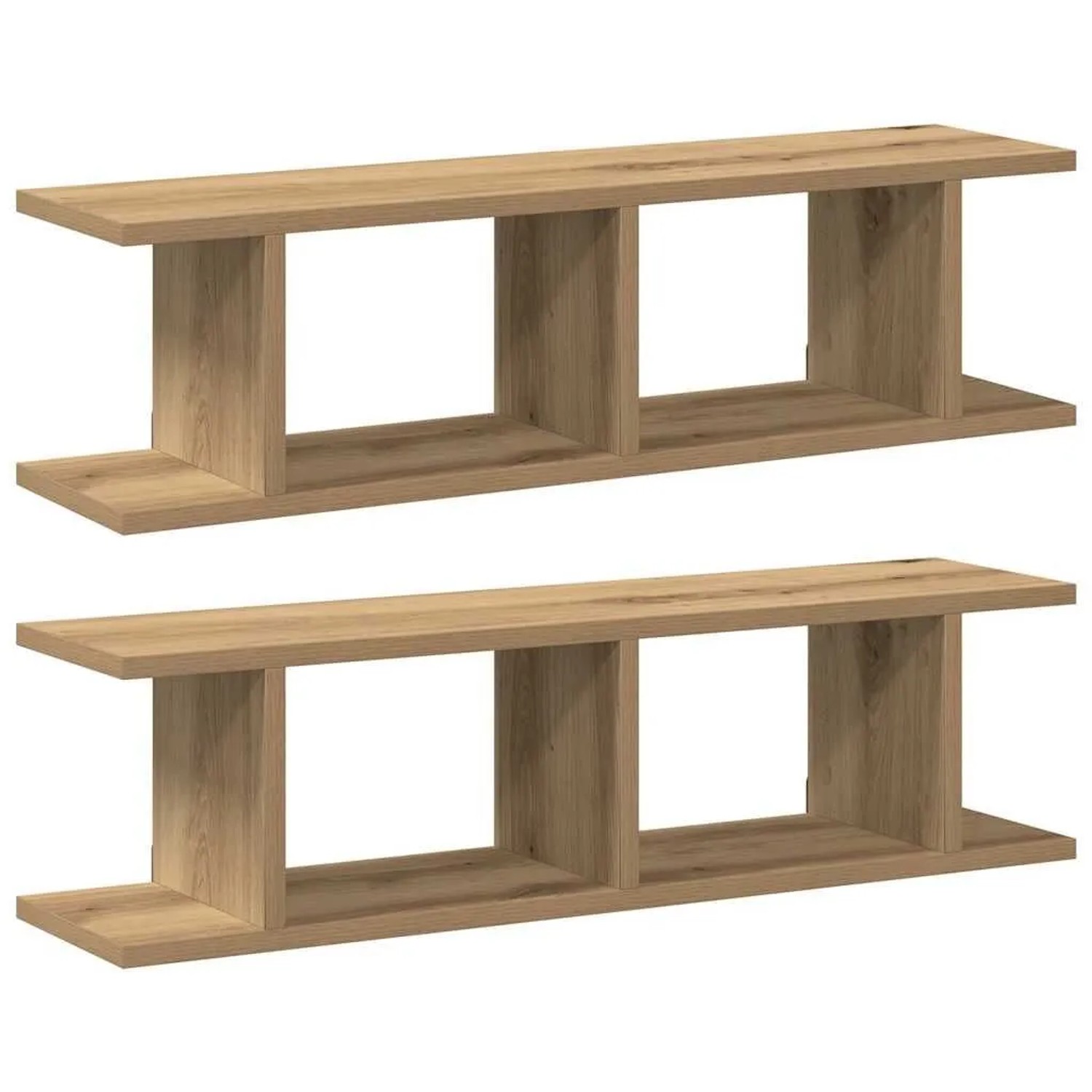 vidaXL Wandregale 2 Stk Artisan-Eiche 75x18x20 cm Holzwerkstoff 856599