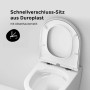 AM.PM Wand WC Set mit offenem WC-Deckel und Absenkautomatik.