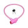 Relaxdays Fahrradschloss Kunststoff Stahl Messing Pink Mit Schlüssel 70 cm 160 g