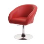 CHEFGASTRO Esszimmerstuhl Gepolstert 90x59x60cm Sitzhöhe 45cm Drehbar Höhenverstellbar Kunstleder Rot