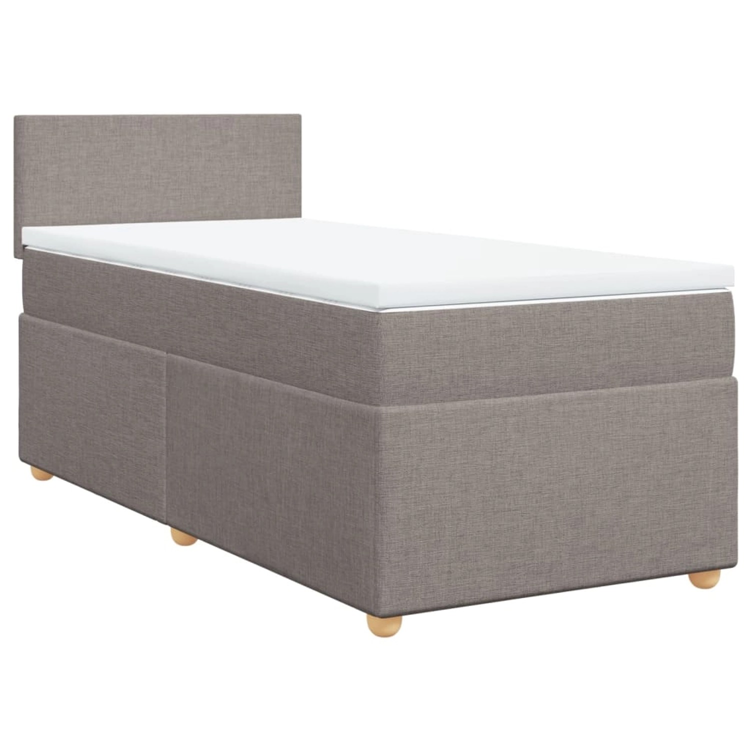 vidaXL Boxspringbett mit Matratze Taupe 100x200 cm Stoff2106085 günstig online kaufen