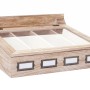MCW Aufbewahrungsbox C25, naturbraun, mit 4 Fächern, Sichtfenster und Etikettenhalter.