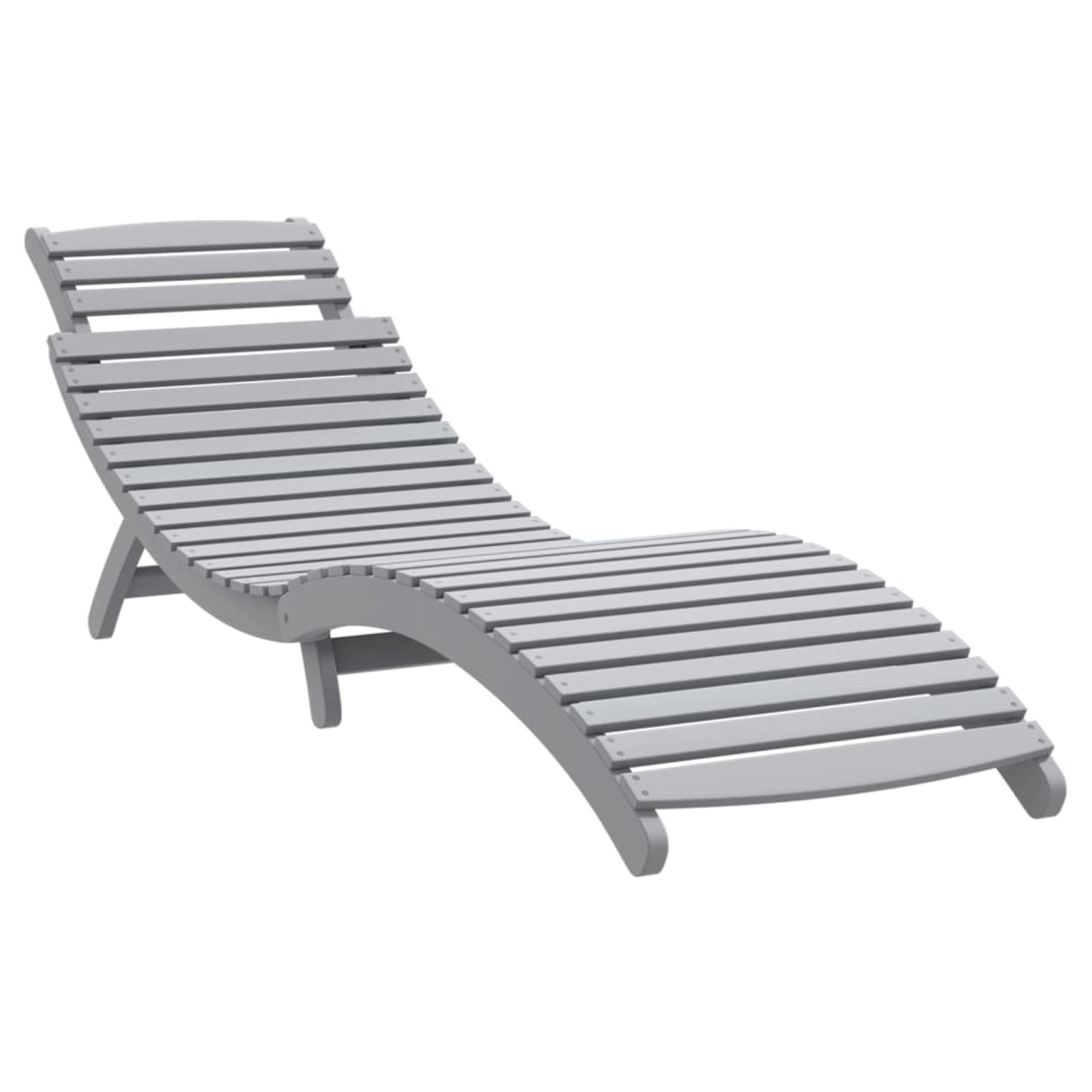 vidaXL Sonnenliege Grau 184x55x64 cm Massivholz Akazie 363279 günstig online kaufen