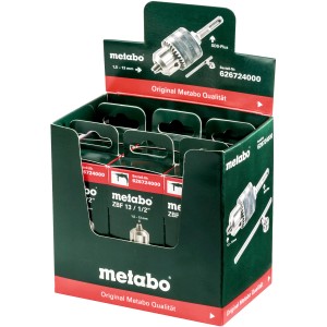 Metabo Zahnkranzbohrfutter mit SDS-Plus Adapter SP im Display.