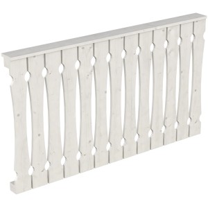 Weiße Skan Holz Brüstung Balkonschalung, 170x96 cm, Zubehör für Terrassenüberdachungen.