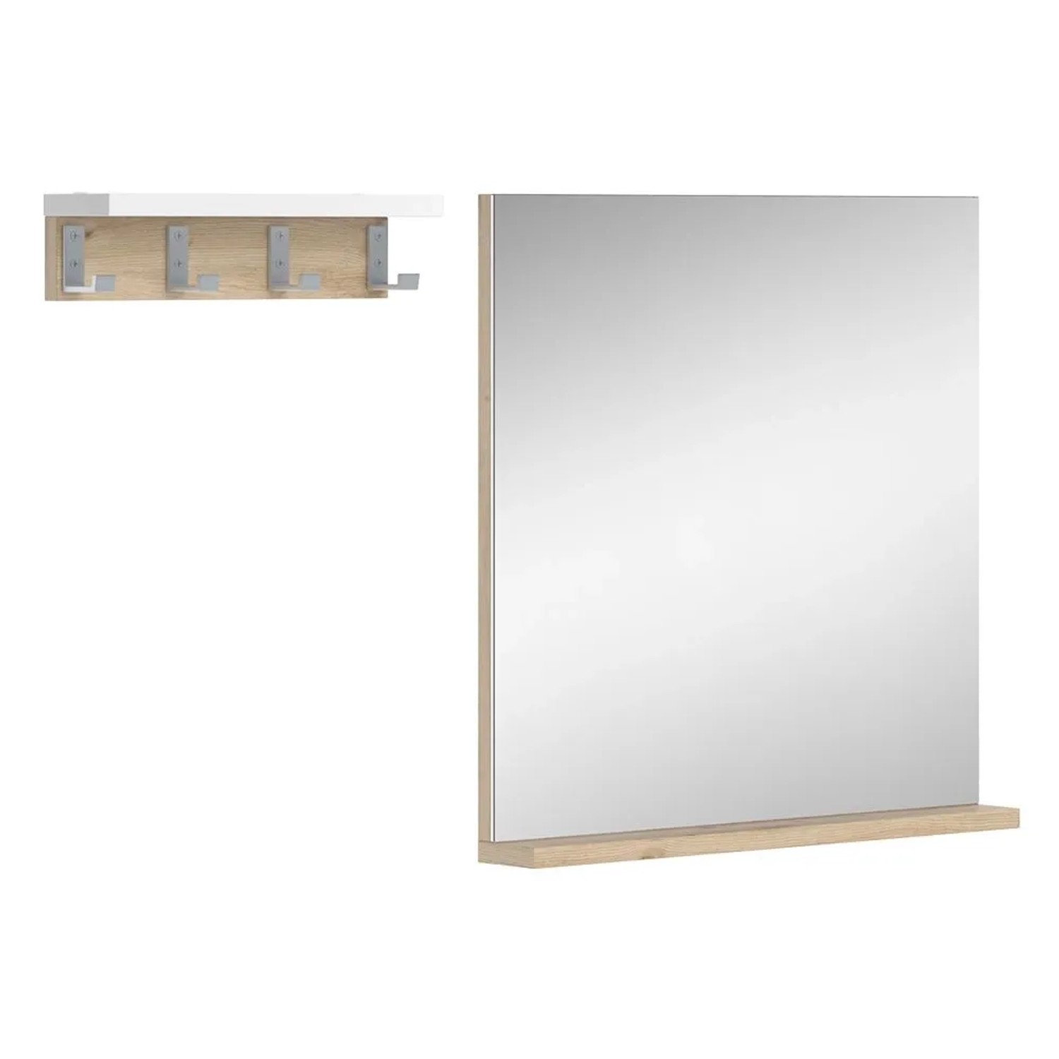 Vicco Badezimmerspiegel Henri Weiß 50 x 52 mit Regal Art Nr 40821