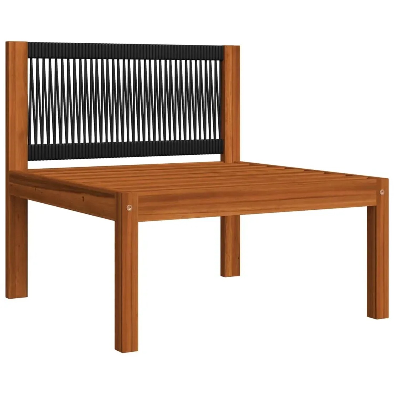 vidaXL Gartenmöbel: Lounge-Sessel aus Akazienholz mit Seilrückenlehne.