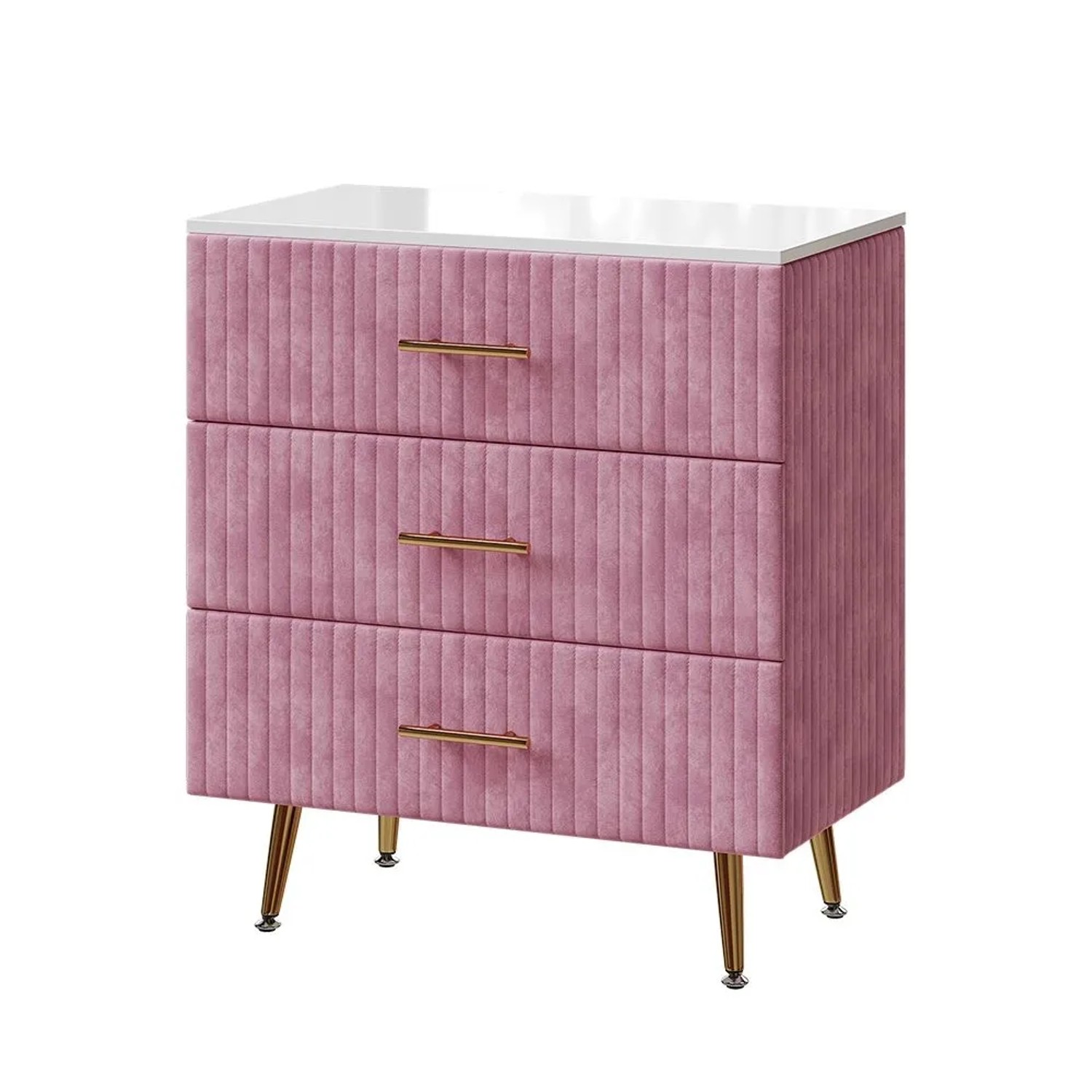 Vicco Kommode Velia Rosa 70 x 79 mit 3 Schubladen Art Nr 53031